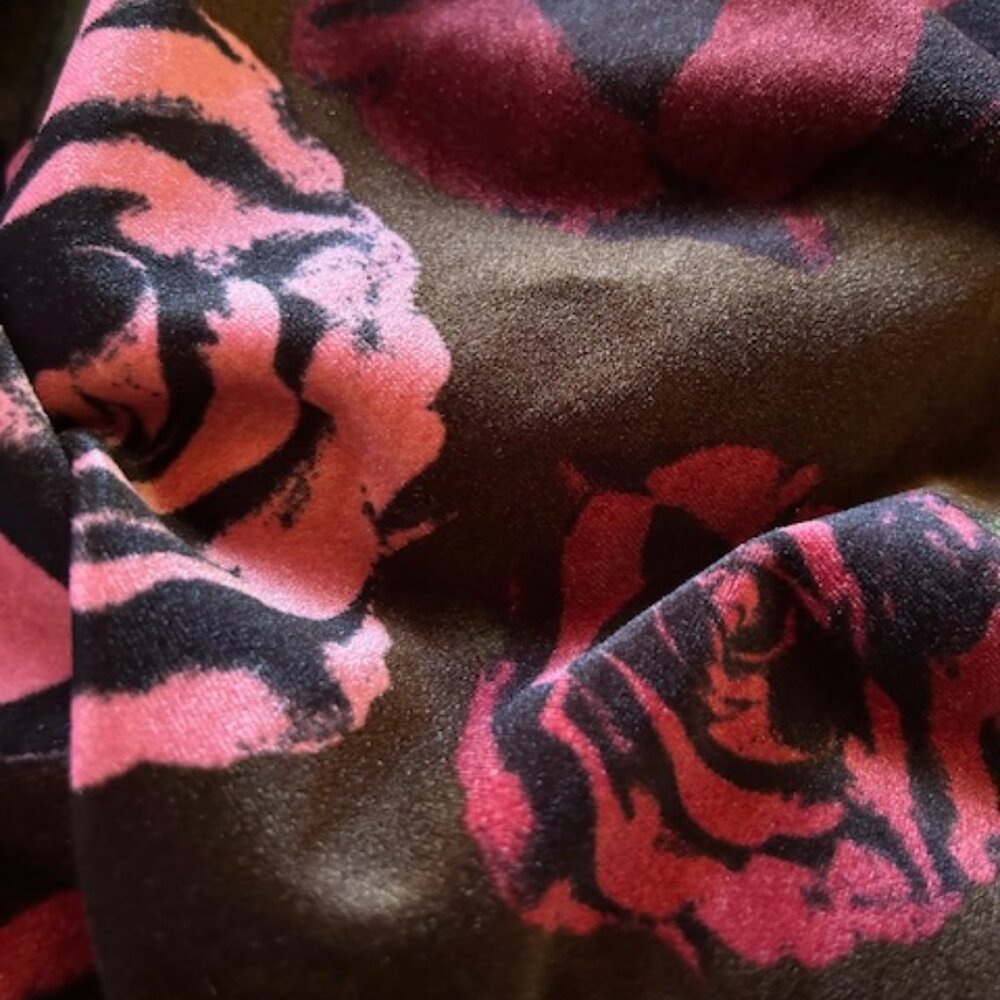 Vintage Y2K Betsey Johnson Velvet Floral Bustle Top - Picture 13 of 15